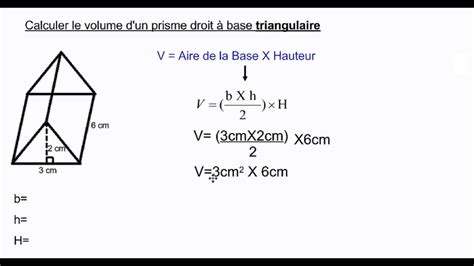 Comment Calculer Le Volume D Un Prisme Volume d'un prisme droit - YouTube